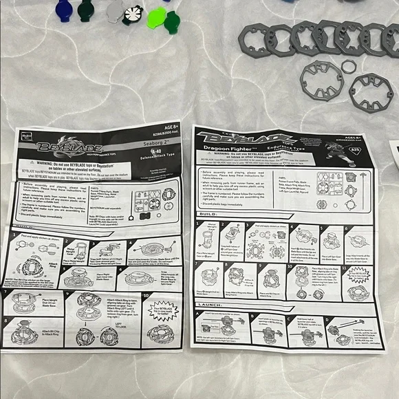 VINTAGE Hasbro Colorful Beyblade Set
